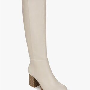 Zodiac Cream Knee-High Boots – Block Heel 9M